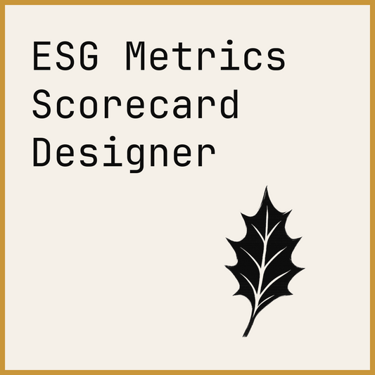 ESG Metrics Scorecard Designer