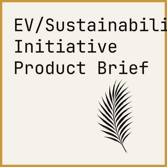 EV/Sustainability Initiative Product Brief