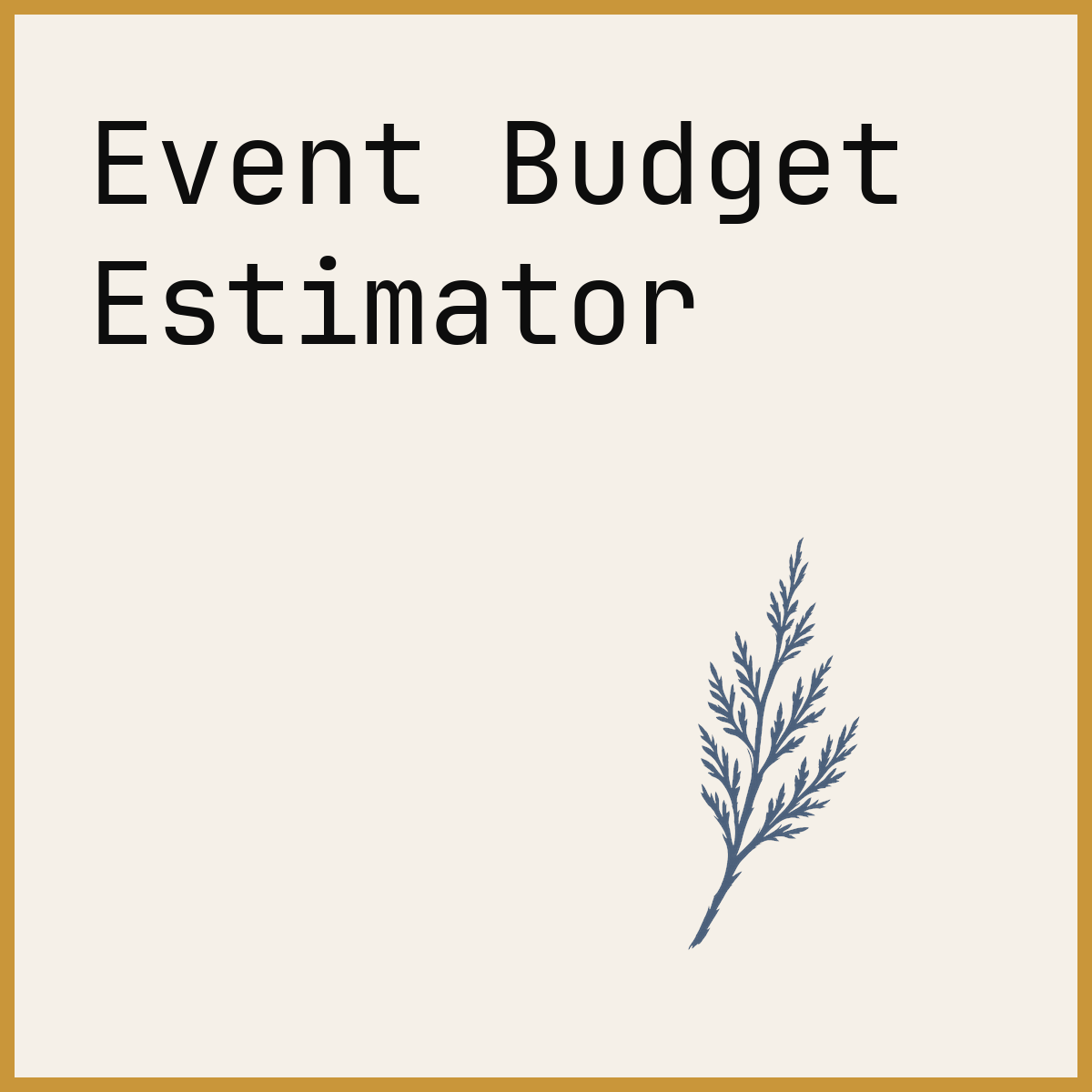 Event Budget Estimator