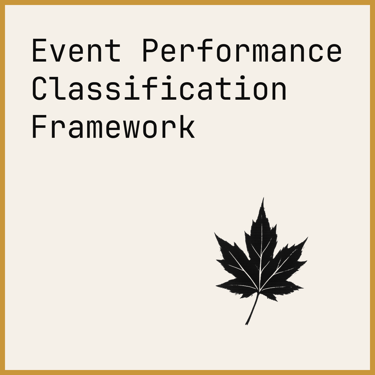 Event Performance Classification Framework