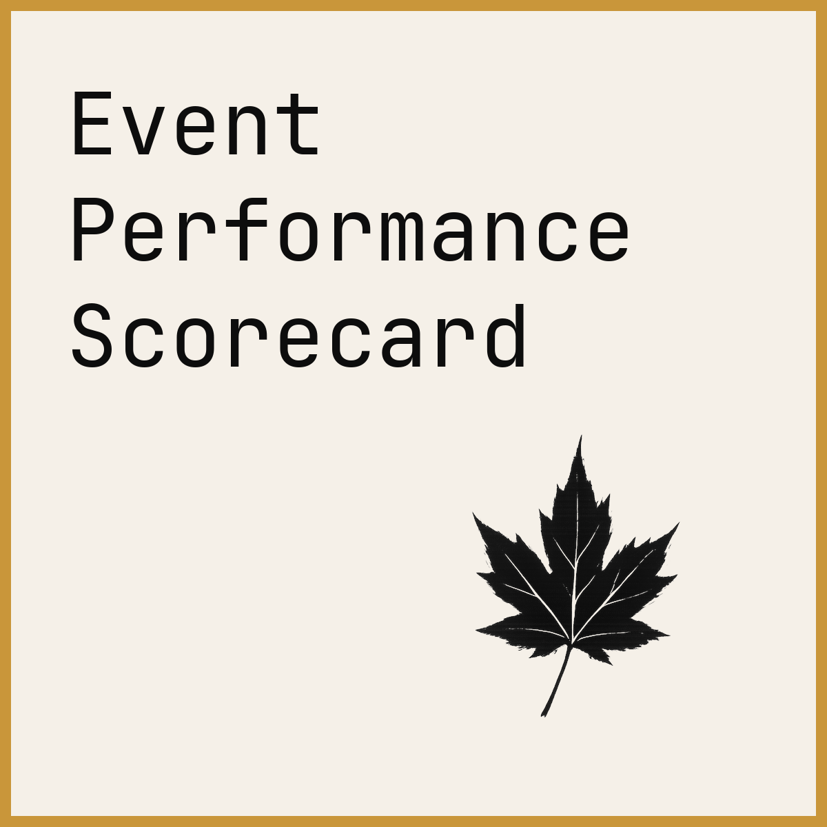 Event Performance Scorecard