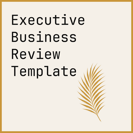 Executive Business Review Template
