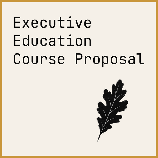 Executive Education Course Proposal
