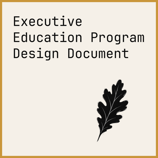 Executive Education Program Design Document