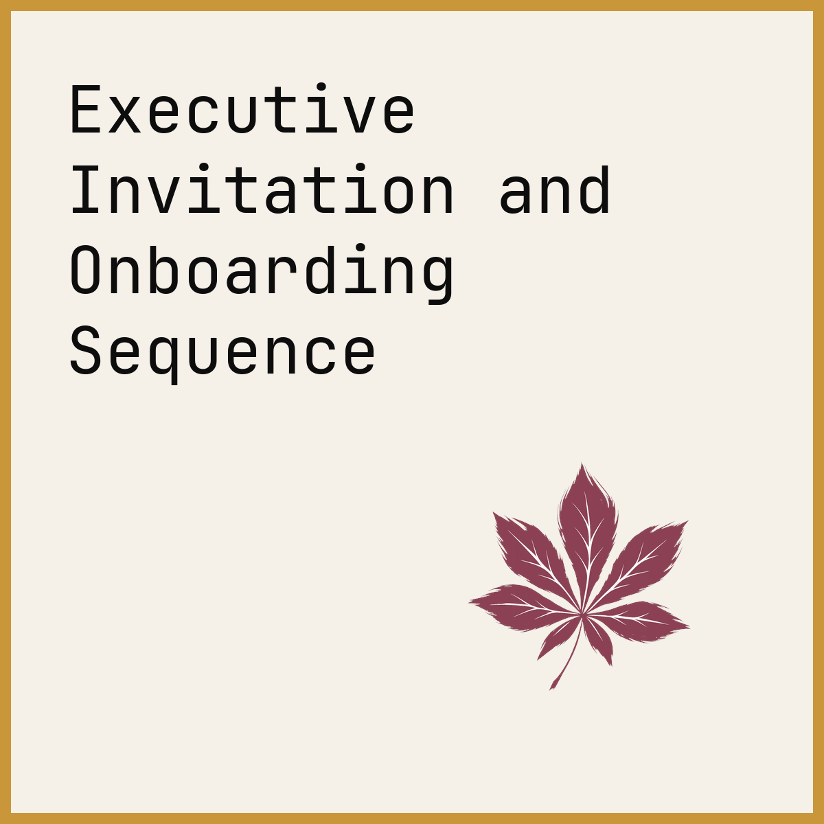 Executive Invitation and Onboarding Sequence