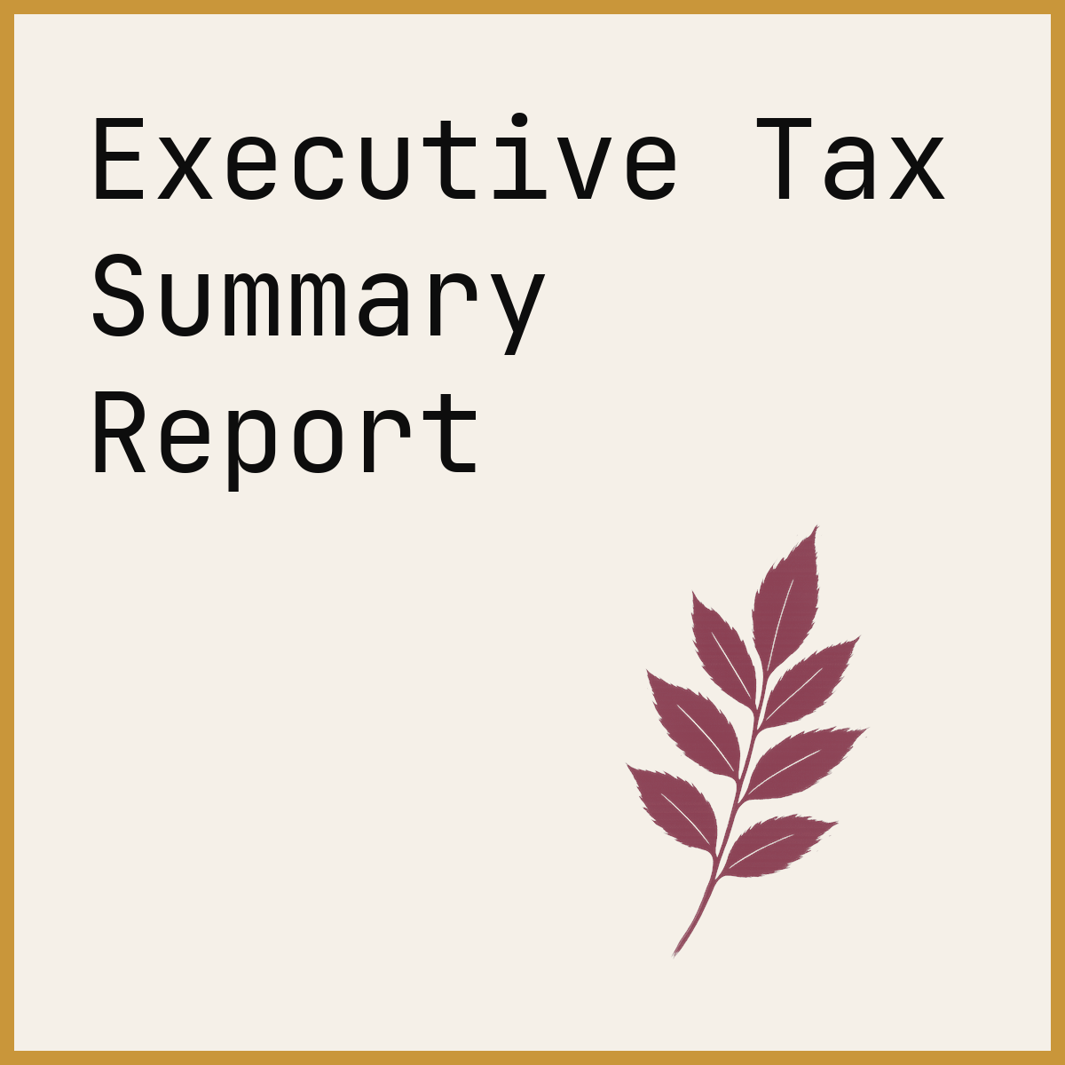 Executive Tax Summary Report
