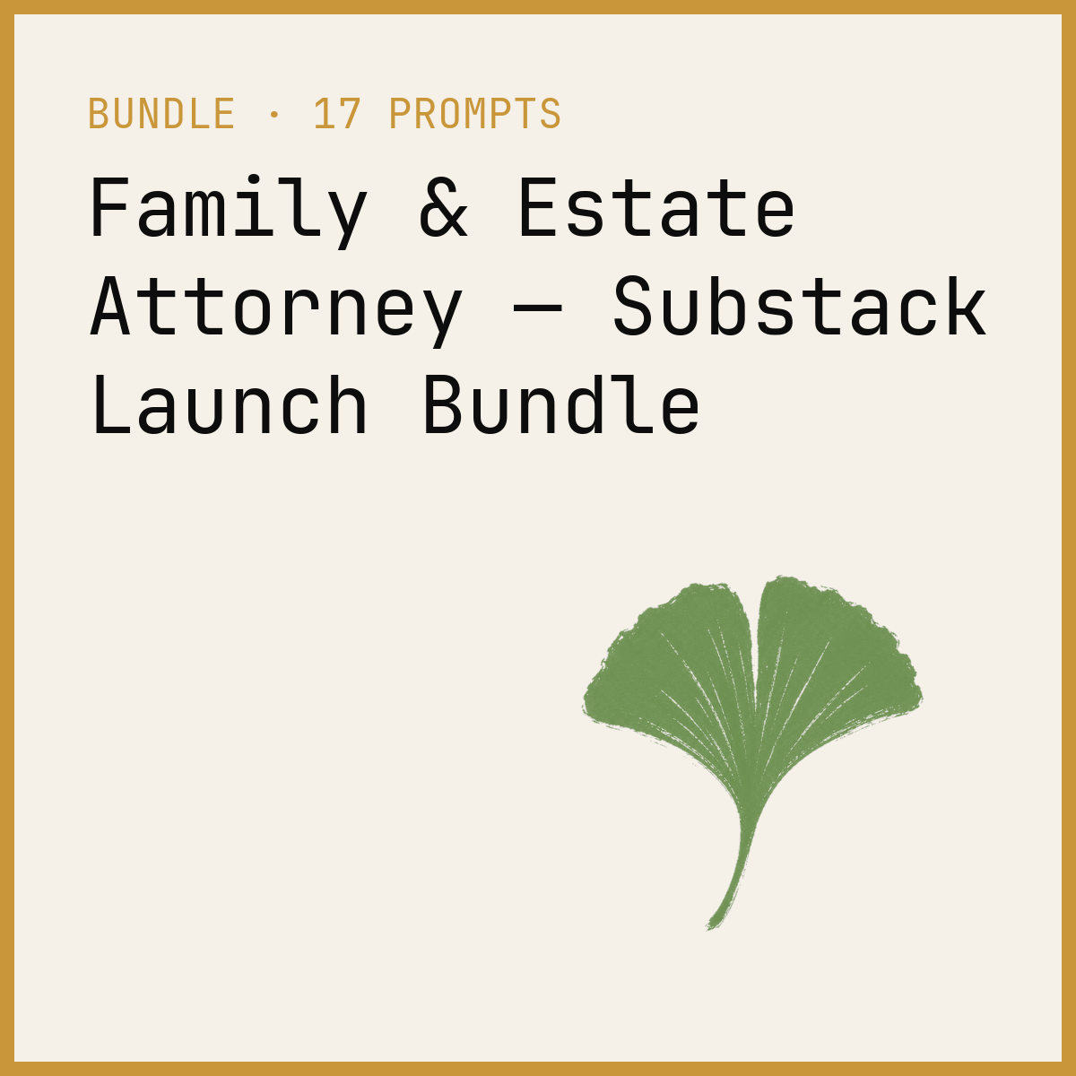 Family & Estate Attorney — Substack Launch Bundle