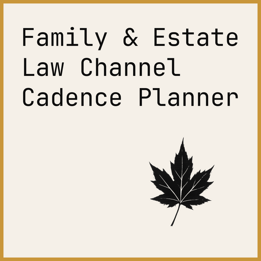 Family & Estate Law Channel Cadence Planner
