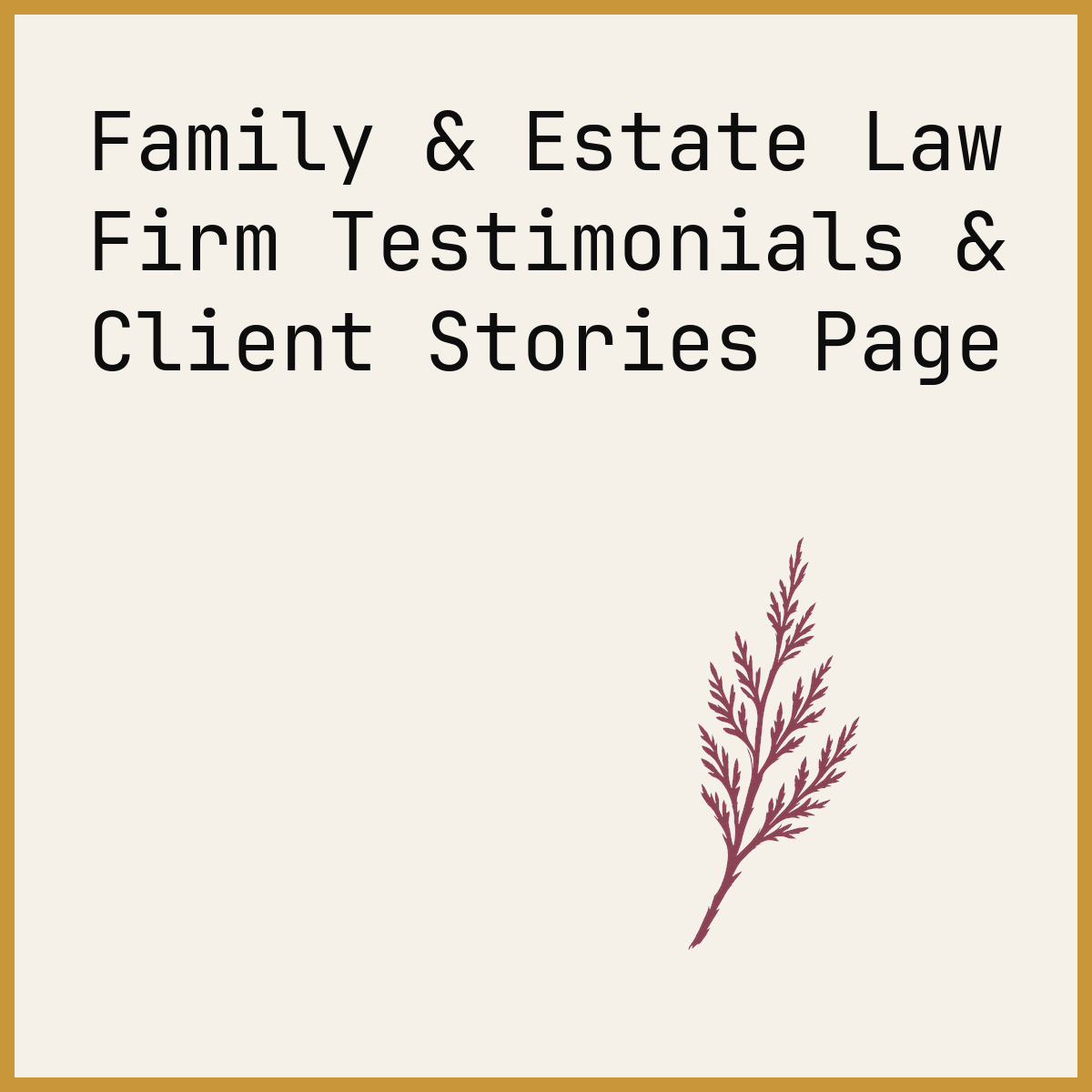 Family & Estate Law Firm Testimonials & Client Stories Page