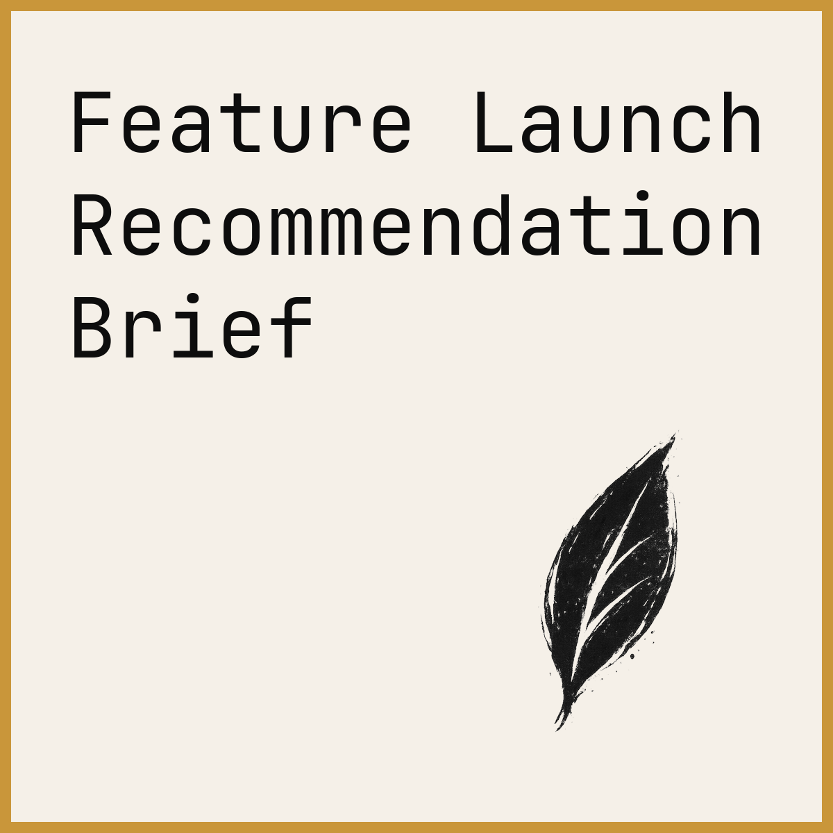 Feature Launch Recommendation Brief