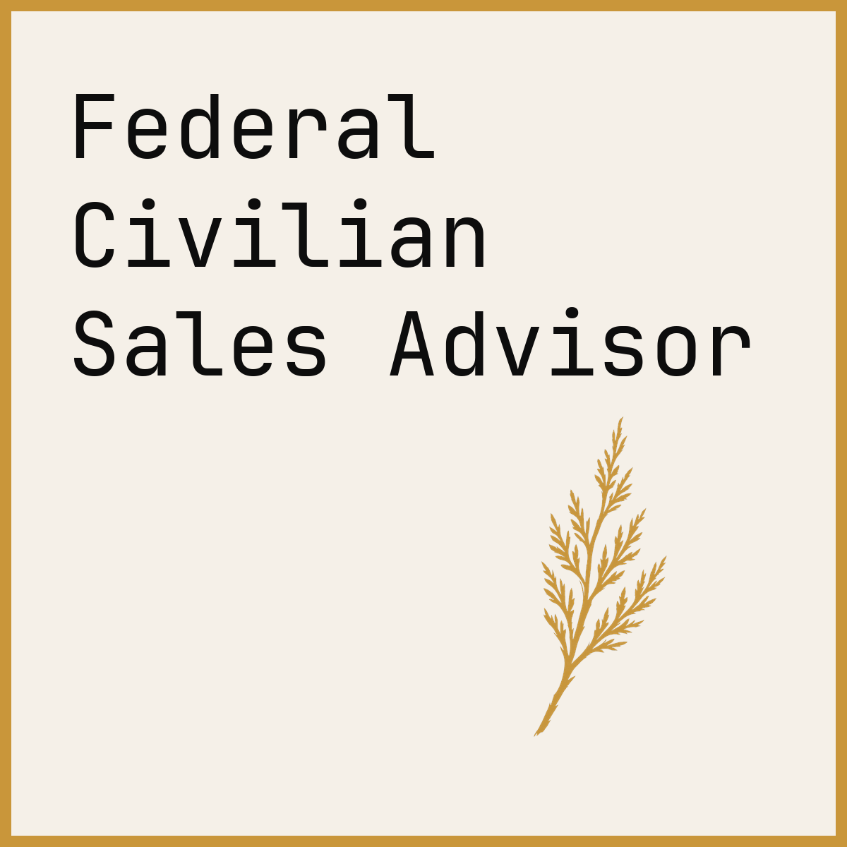 Federal Civilian Sales Advisor