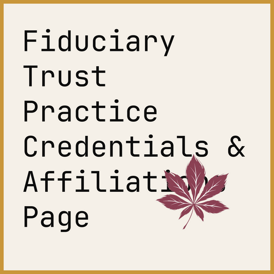 Fiduciary Trust Practice Credentials & Affiliations Page