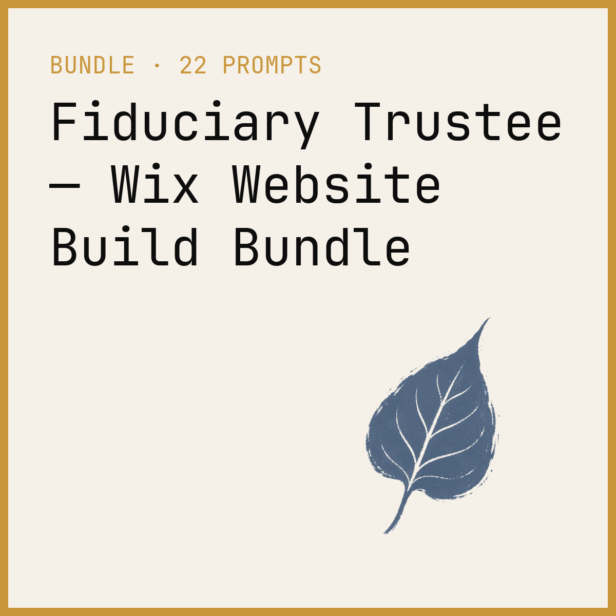 Fiduciary Trustee — Wix Website Build Bundle