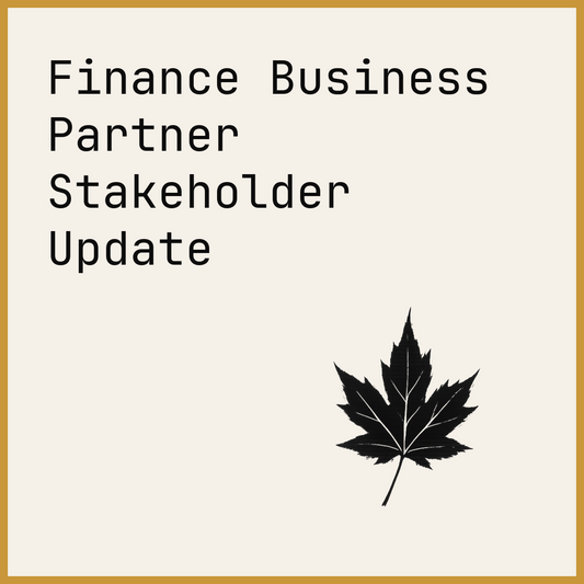 Finance Business Partner Stakeholder Update