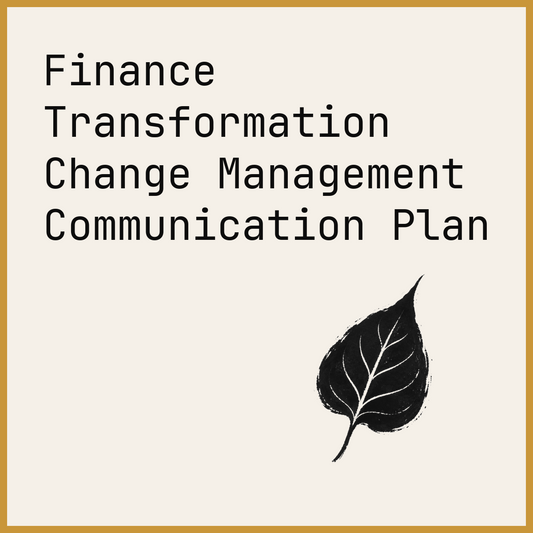 Finance Transformation Change Management Communication Plan