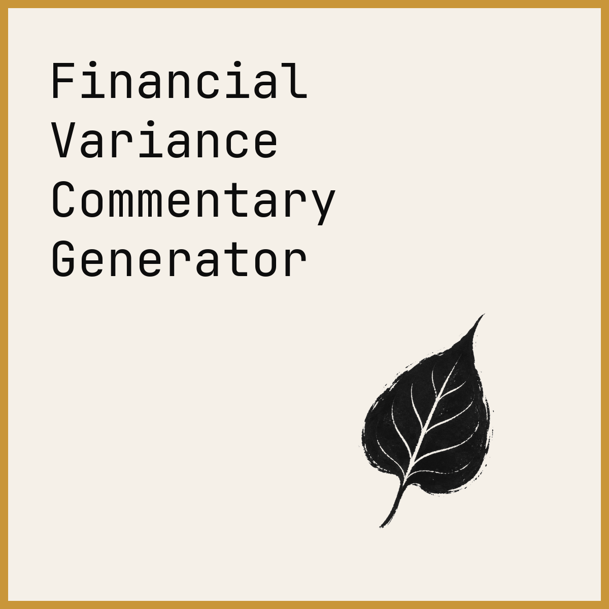 Financial Variance Commentary Generator