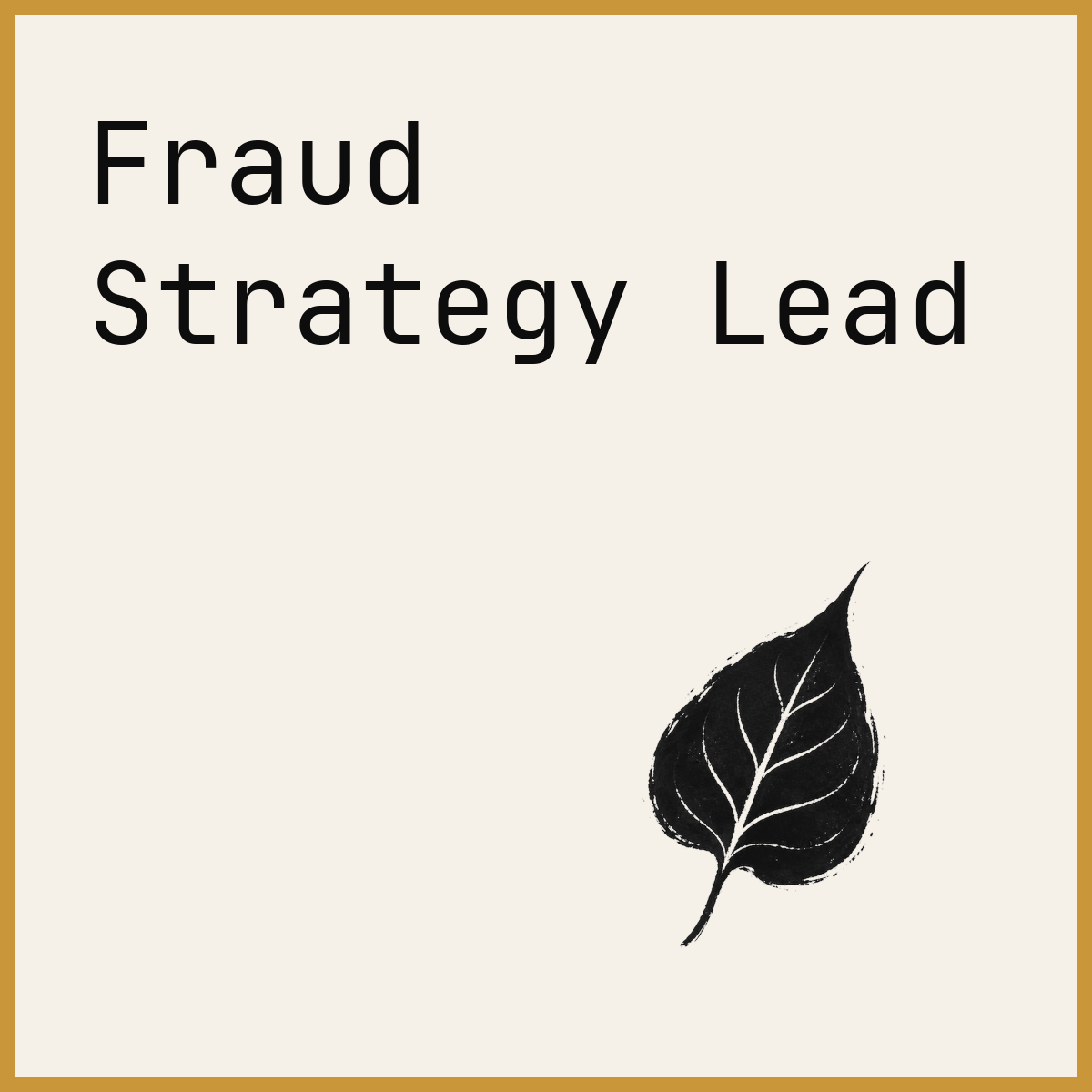 Fraud Strategy Lead