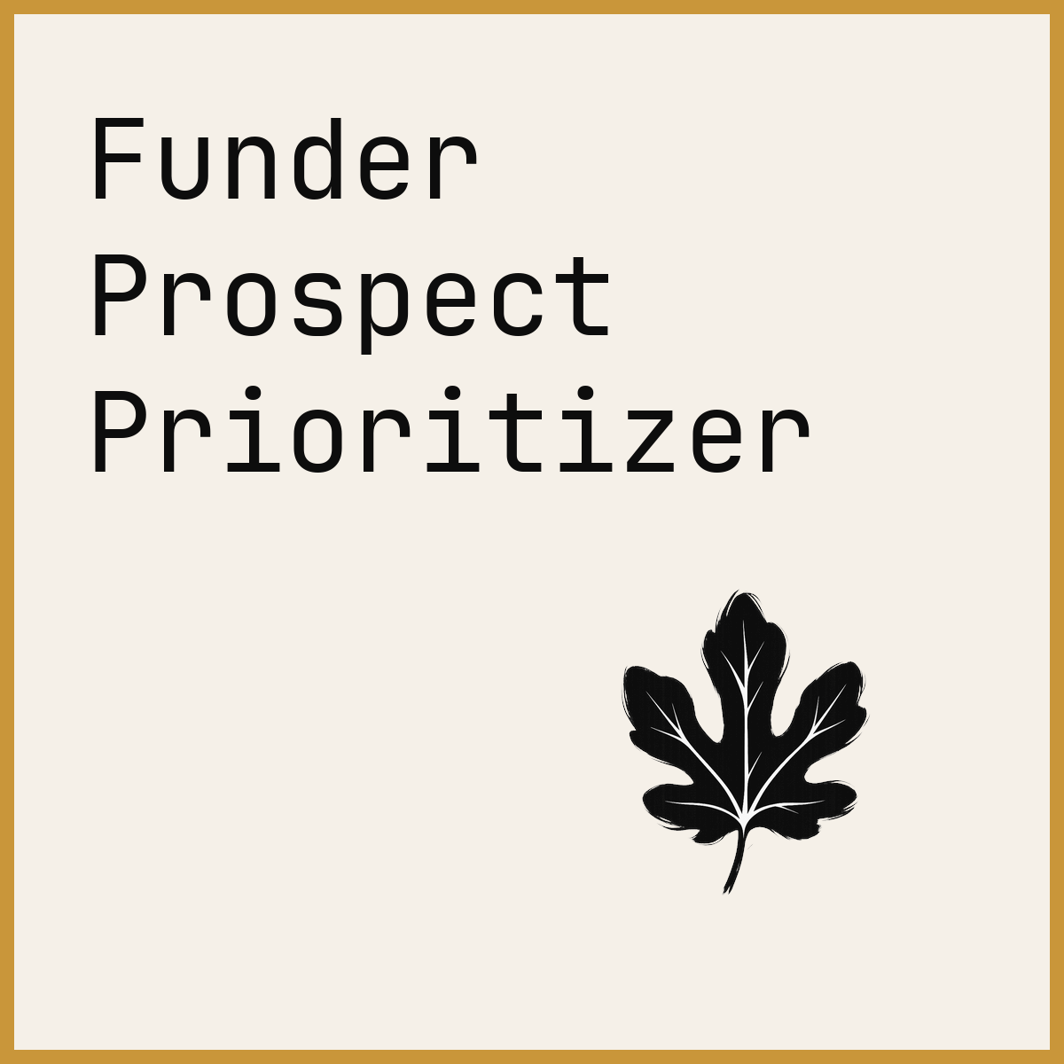 Funder Prospect Prioritizer
