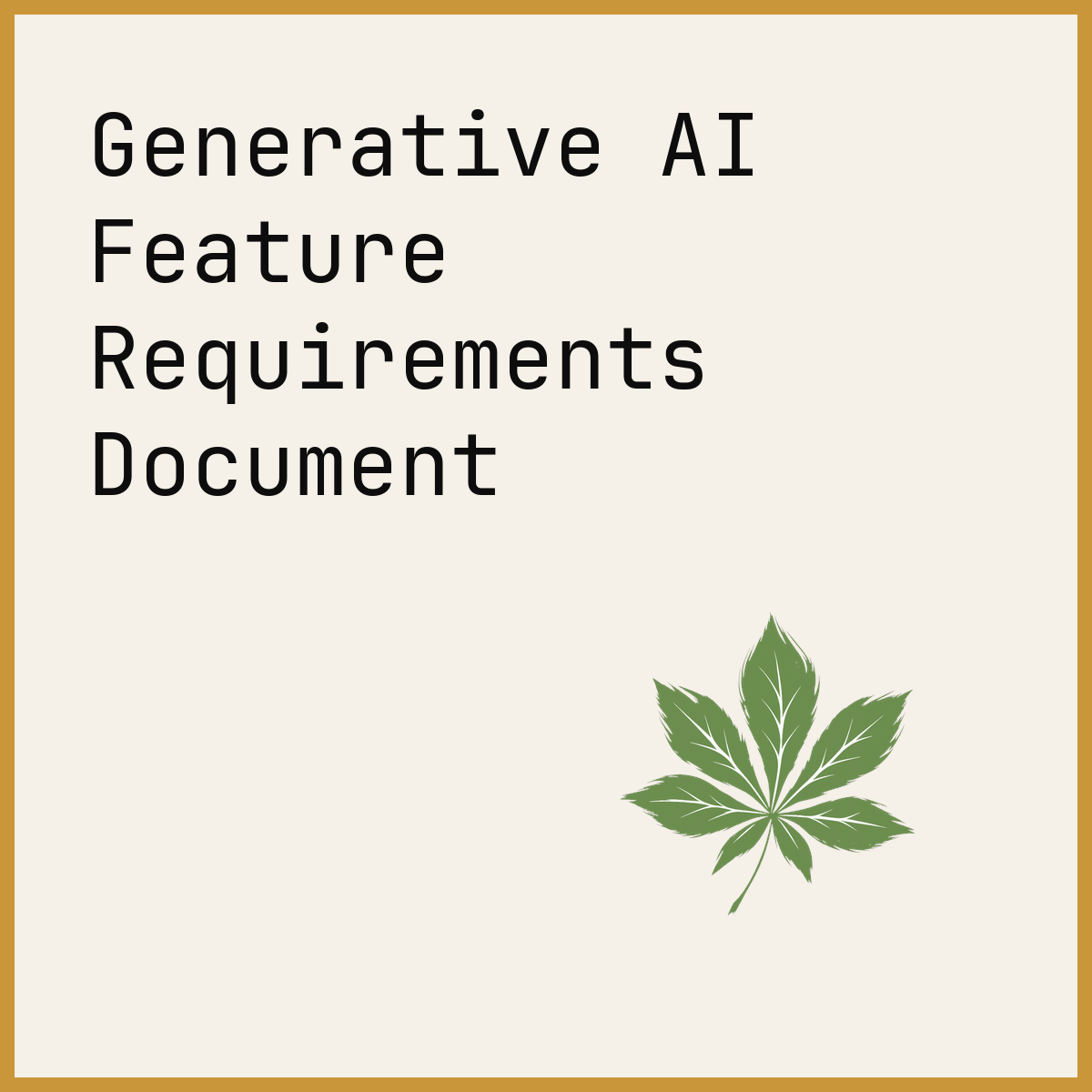 Generative AI Feature Requirements Document