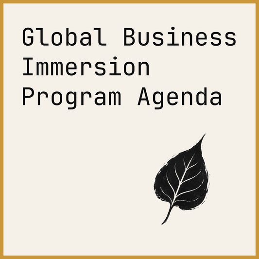 Global Business Immersion Program Agenda