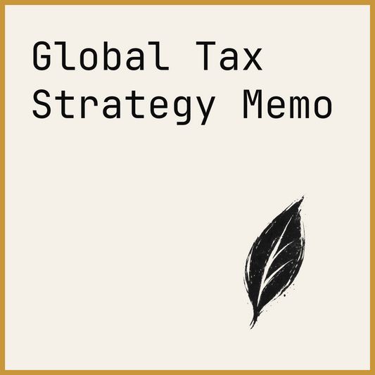 Global Tax Strategy Memo