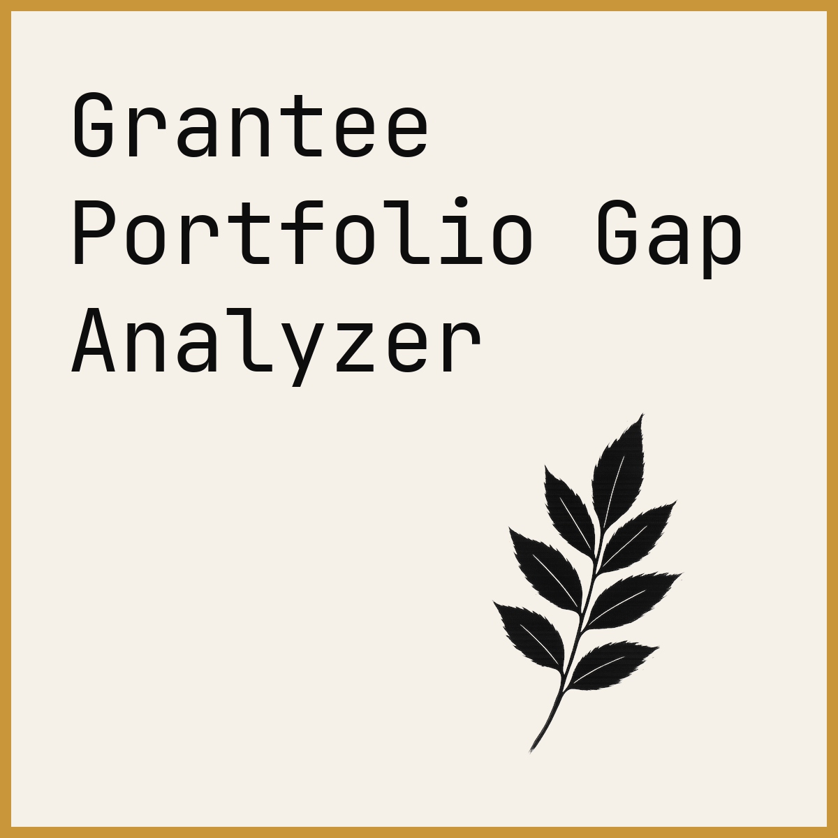 Grantee Portfolio Gap Analyzer