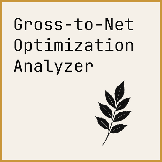 Gross-to-Net Optimization Analyzer