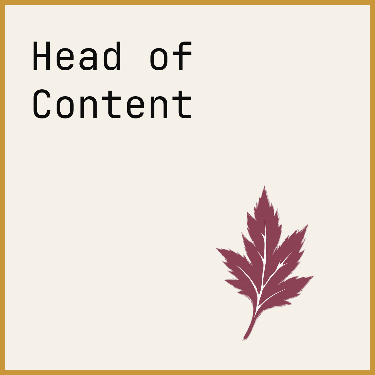 Head of Content