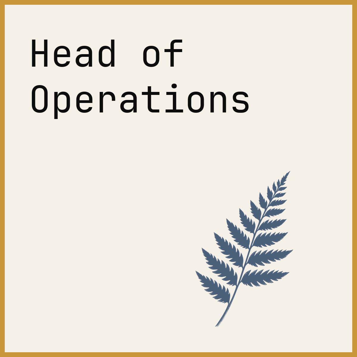 Head of Operations