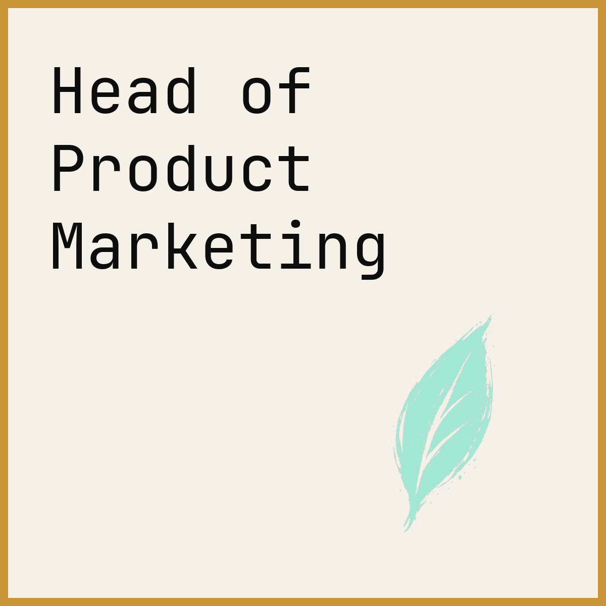 Head of Product Marketing