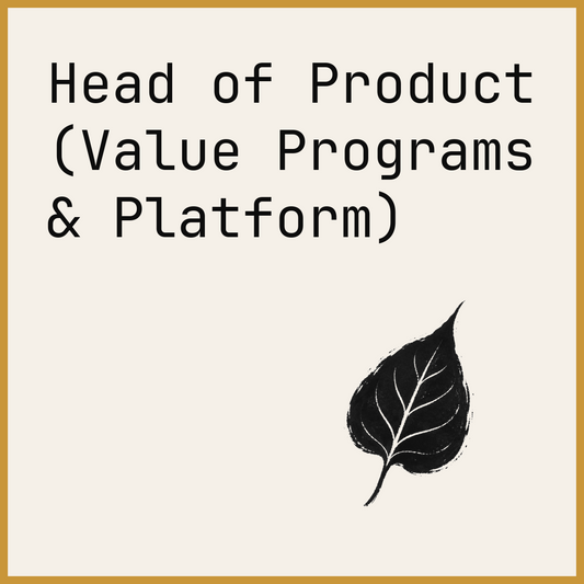 Head of Product (Value Programs & Platform)
