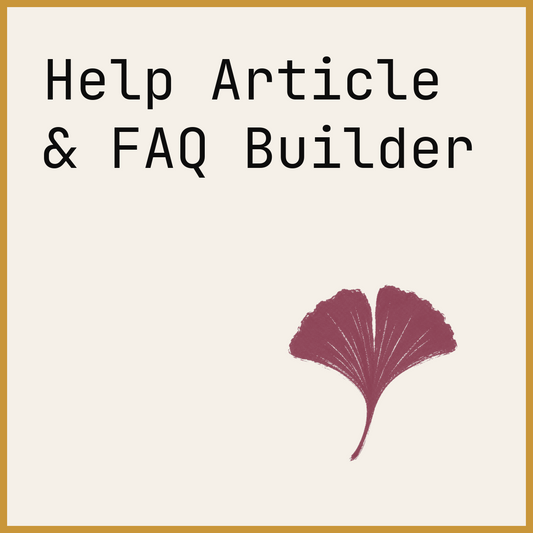 Help Article & FAQ Builder