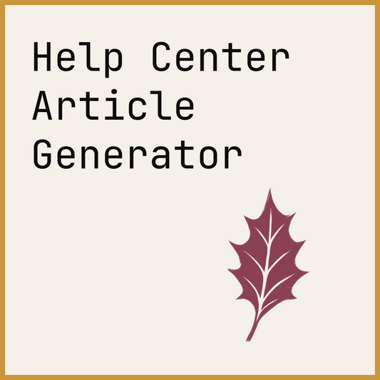 Help Center Article Generator