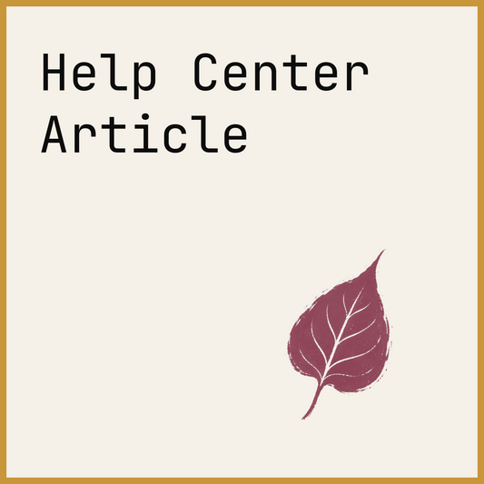 Help Center Article