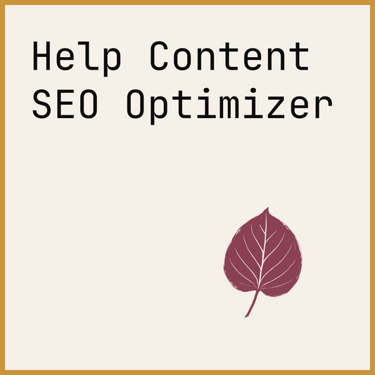 Help Content SEO Optimizer