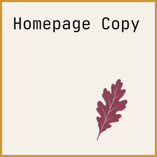 Homepage Copy