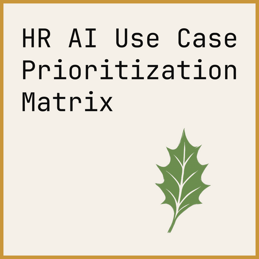 HR AI Use Case Prioritization Matrix