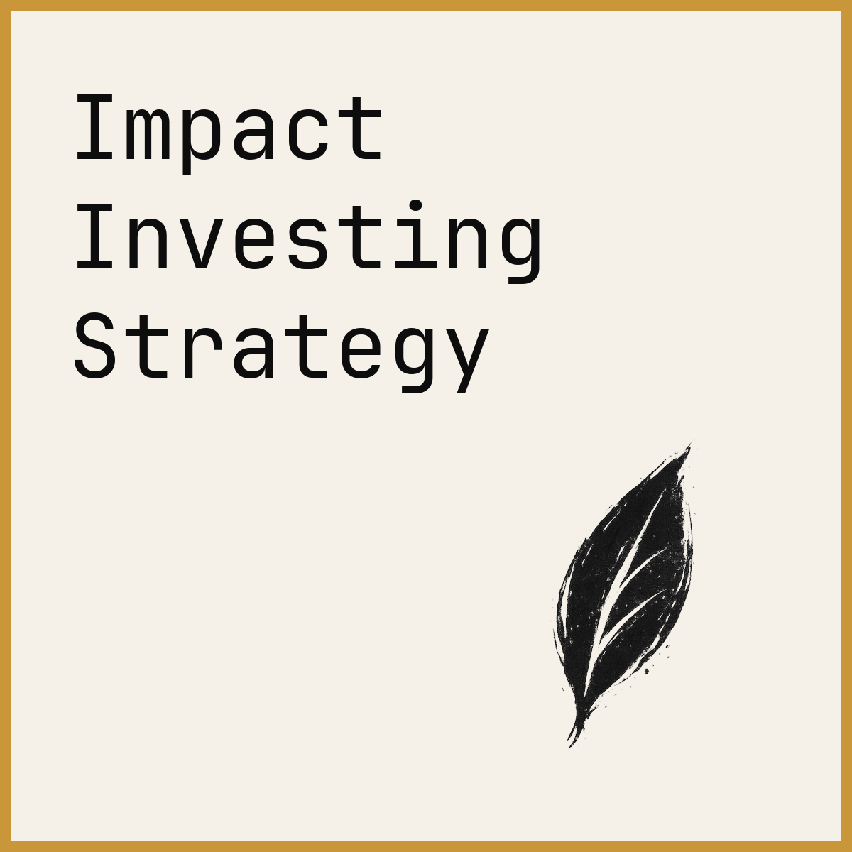 Impact Investing Strategy