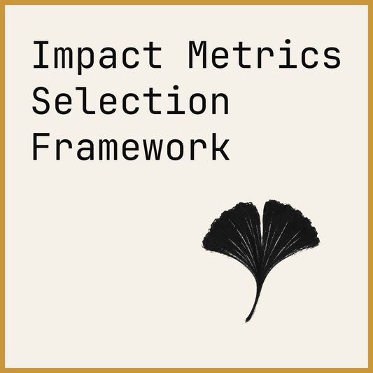 Impact Metrics Selection Framework