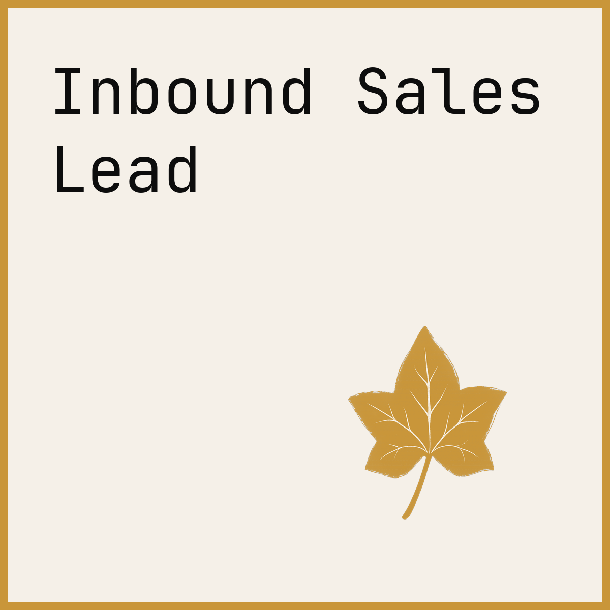 Inbound Sales Lead