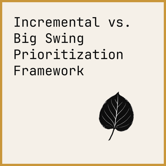Incremental vs. Big Swing Prioritization Framework