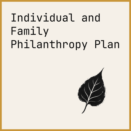 Individual and Family Philanthropy Plan