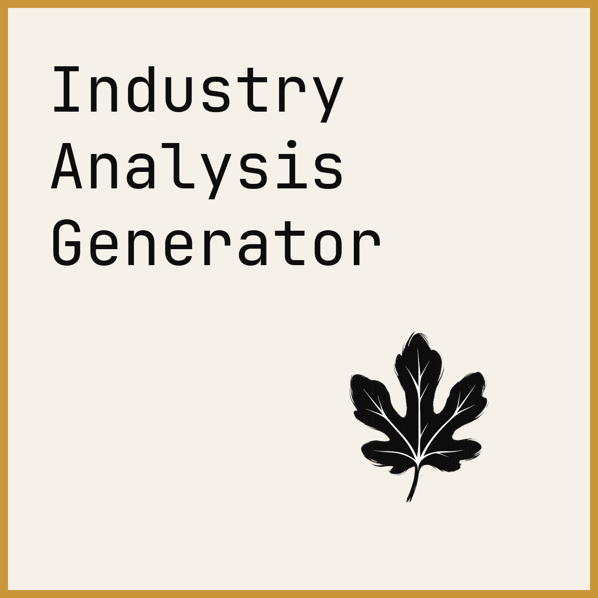 Industry Analysis Generator