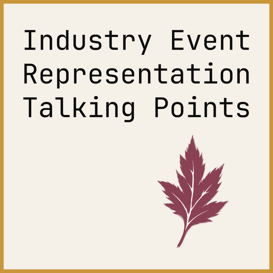 Industry Event Representation Talking Points
