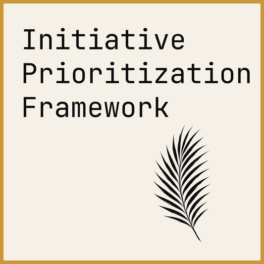 Initiative Prioritization Framework