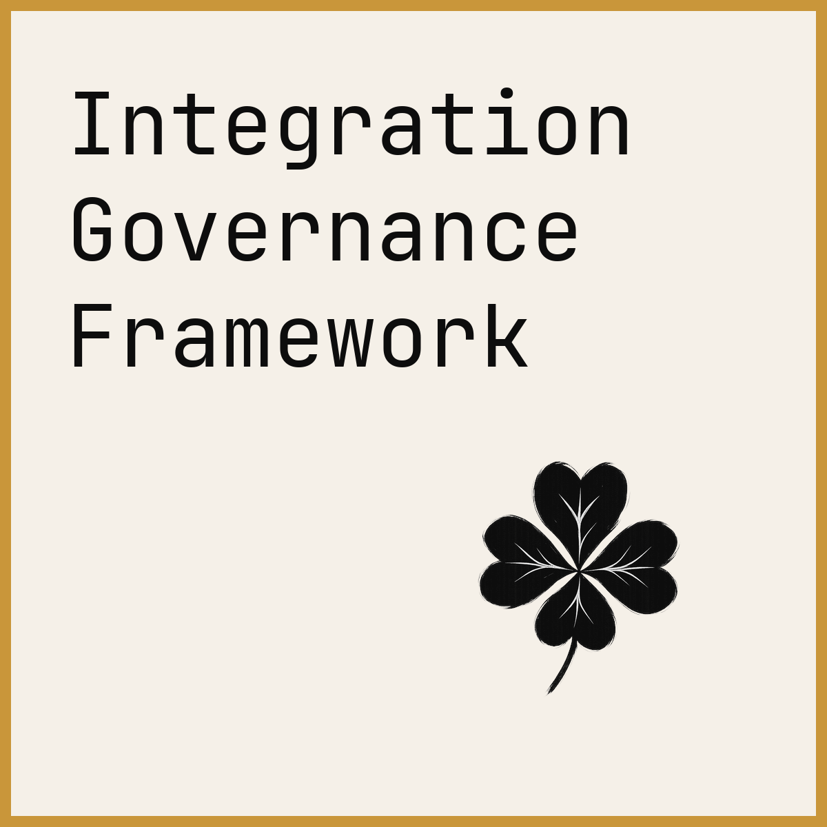 Integration Governance Framework