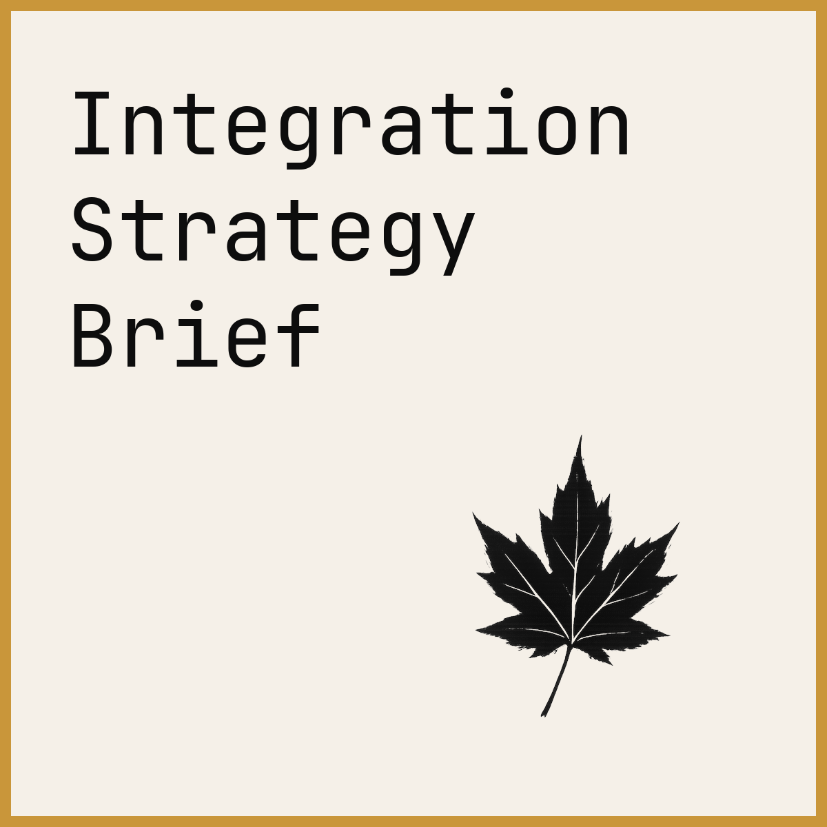 Integration Strategy Brief