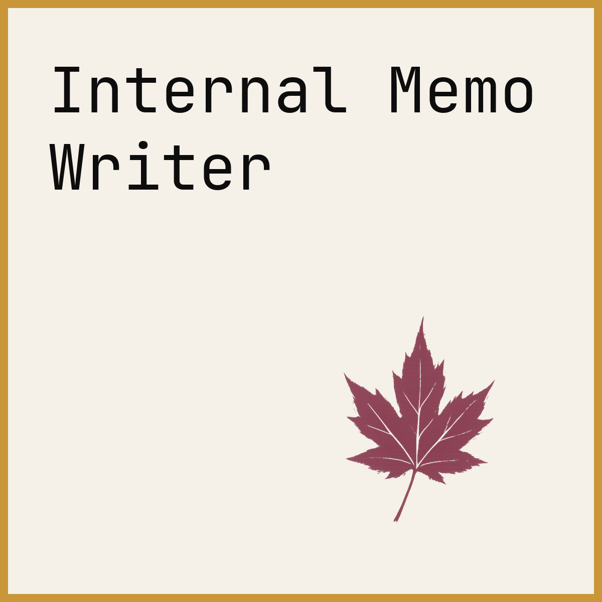 Internal Memo Writer