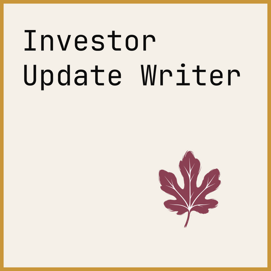 Investor Update Writer