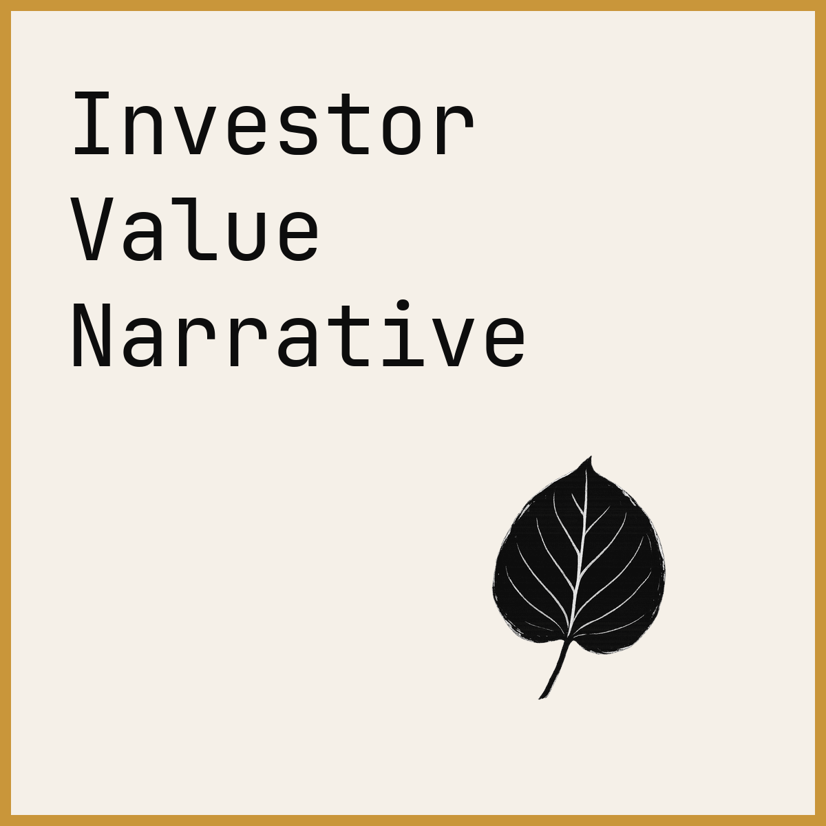 Investor Value Narrative